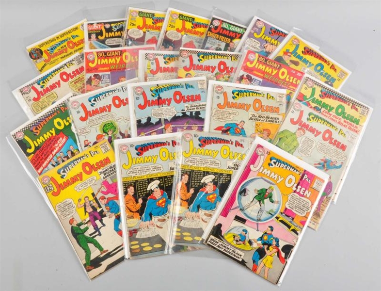 LOT OF 22: 1950S TO 1960S JIMMY OLSEN COMICS.     
