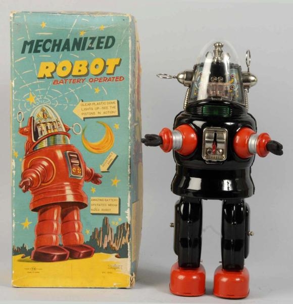 TIN ROBOT BATTERY-OPERATED TOY.                   