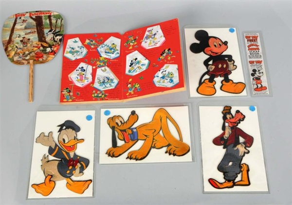 LOT OF 7: DISNEY CHARACTER ITEMS.                 