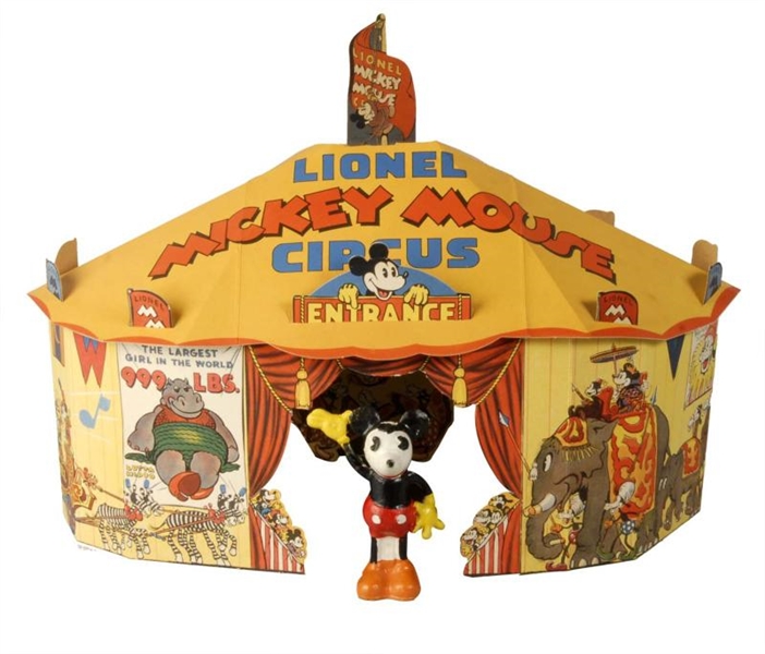 TIN LIONEL DISNEY MICKEY CIRCUS TRAIN WIND-UP TOY 