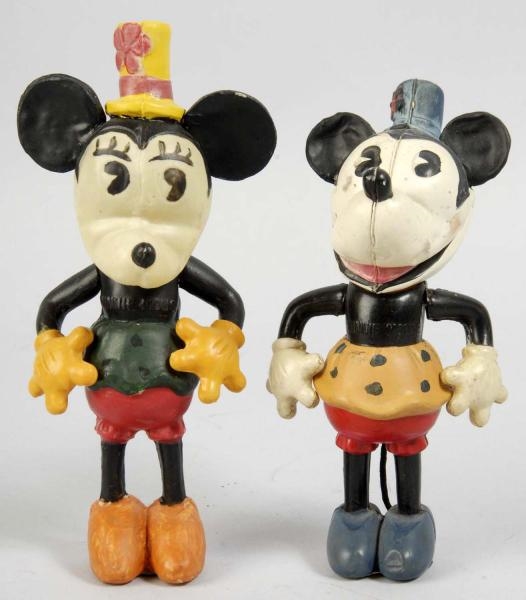 LOT OF 2: CELLULOID DISNEY MINNIE MOUSE FIGURES.  