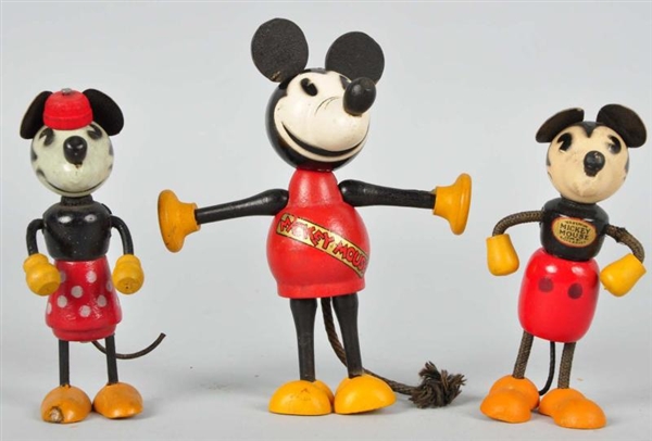LOT OF 3: DISNEY MICKEY & MINNIE MOUSE FIGURES.   