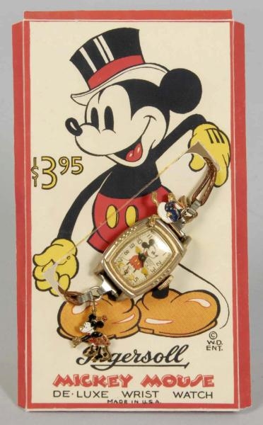 INGERSOLL DISNEY MICKEY MOUSE WATCH WITH CHARMS.  