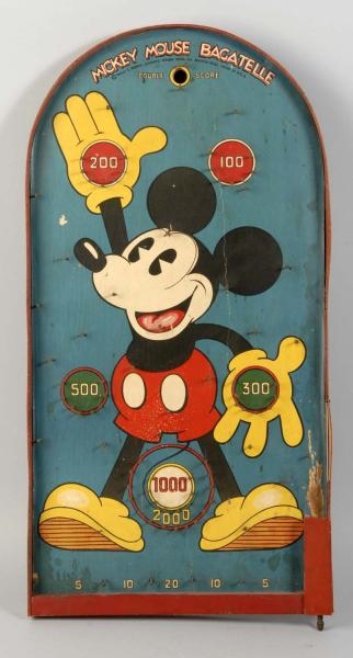 DISNEY MICKEY MOUSE BAGATELLE GAME.               