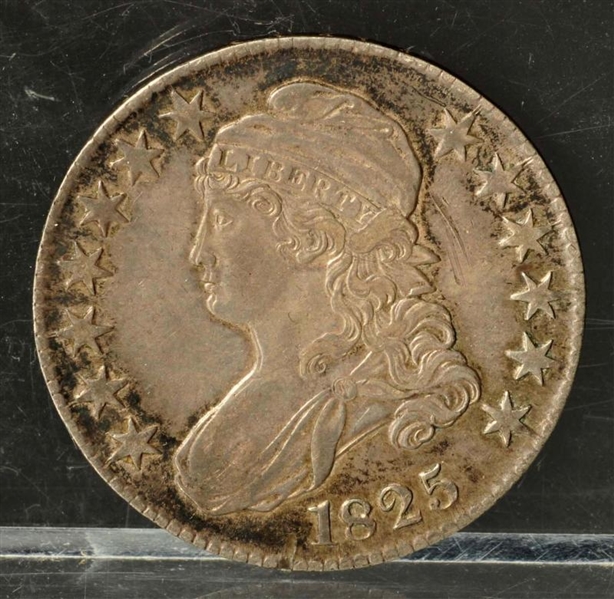 1825 CAPPED BUST HALF DOLLAR XF.                  