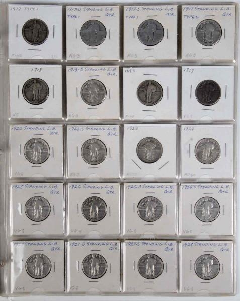 STANDING LIBERTY QUARTER COLLECTION.              