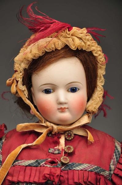EARLY FRENCH BISQUE FASHION LADY DOLL.            