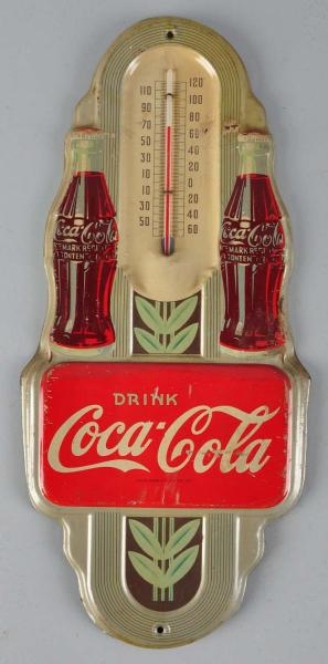 TIN COCA-COLA THERMOMETER.                        