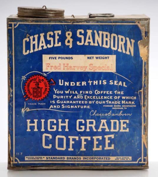CHASE & SANBORN HIGH GRADE COFFEE TIN.            