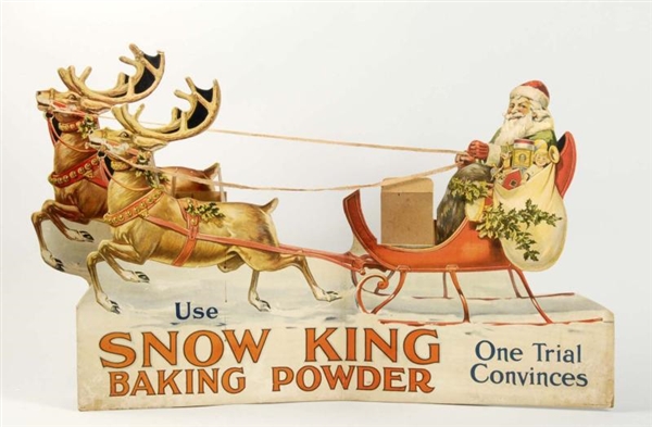 CARDBOARD SNOW KING ADVERTISING DISPLAY.          