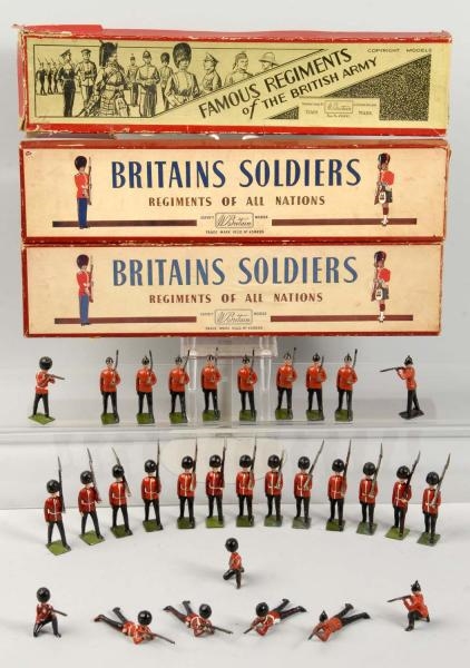LOT OF 3: SETS OF BRITAINS SOLDIERS.              