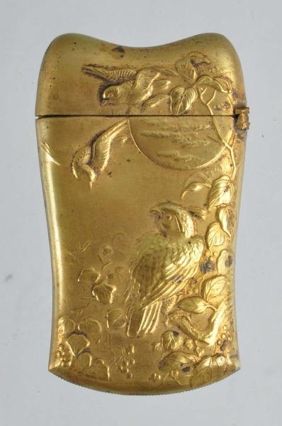 RARE BRASS BIRD MATCH SAFE.                       