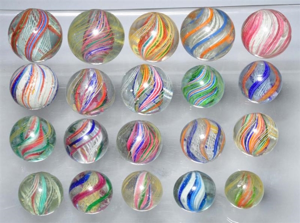 LOT OF 20: ASSORTED HANDMADE MARBLES.             