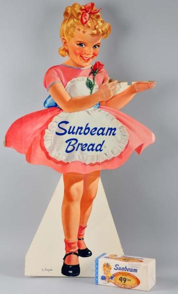 1950S CARDBOARD DIE-CUT SUNBEAM BREAD DISPLAY.    