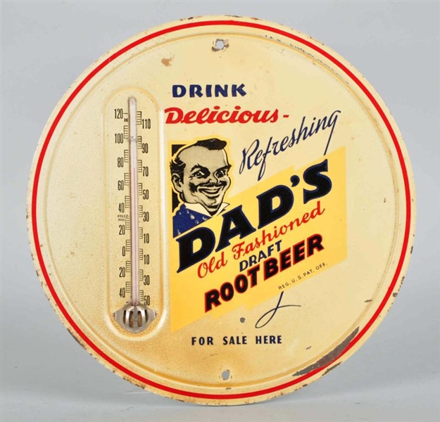 1950S DADS ROOT BEER THERMOMETER.                