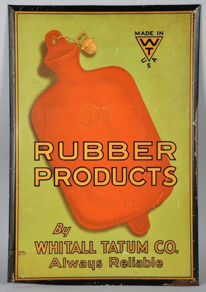 TIN WHITALL TATUM COMPANY RUBBER PRODUCTS SIGN.   