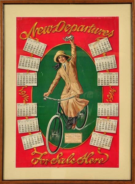1914 NEW DEPARTURES BICYCLE SPROCKETS CALENDAR.   