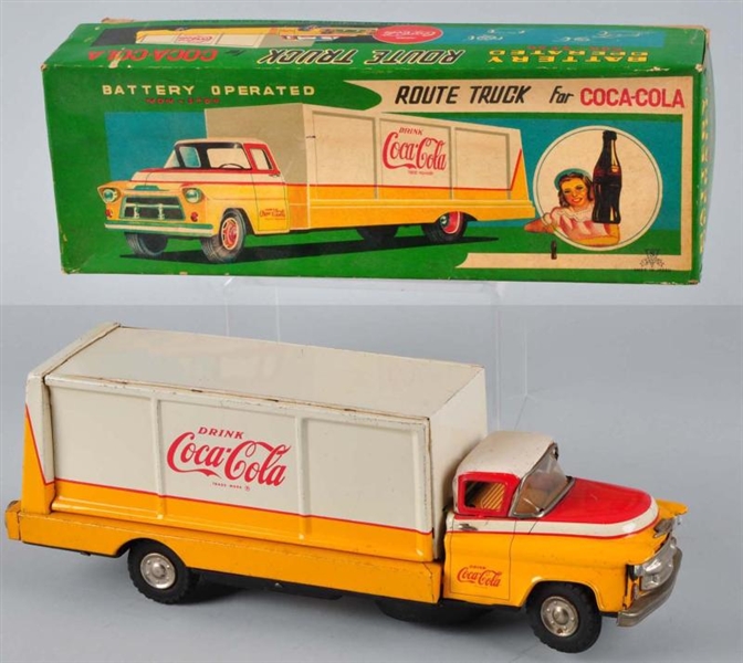 1950S COCA-COLA BATTERY OPERATED TOY TRUCK.       