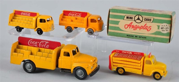 LOT OF 4: ASSORTED COCA-COLA TRUCK TOYS.          