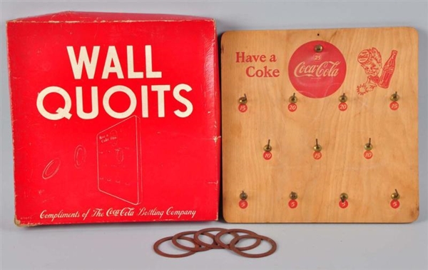 1950S COCA-COLA WALL QUOITS GAME WITH O/B         