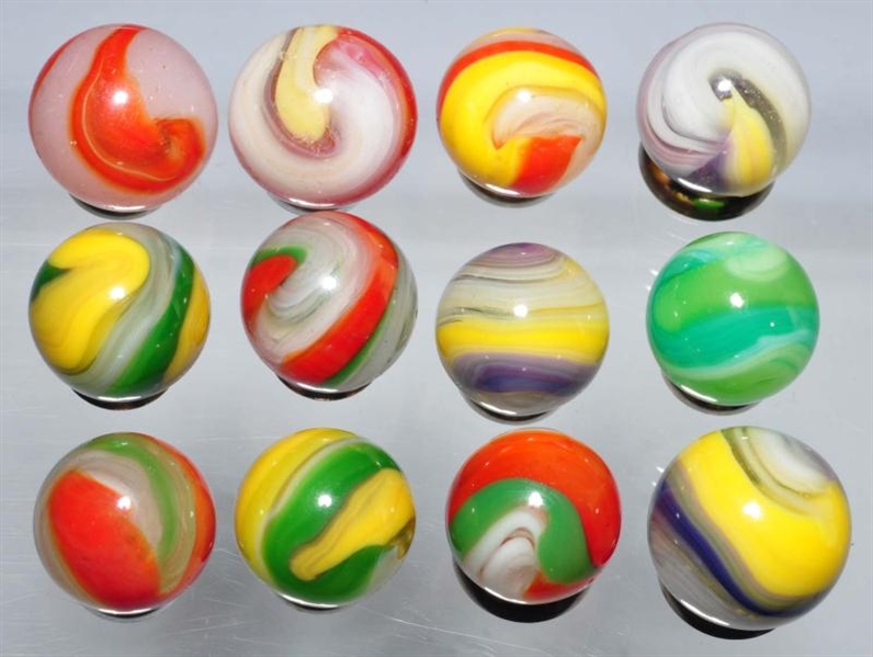 LOT OF 12: AKRO MARBLES.                          