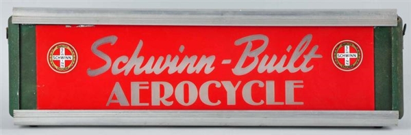 SCHWINN-BUILT AEROCYCLE LIGHT-UP SIGN.            