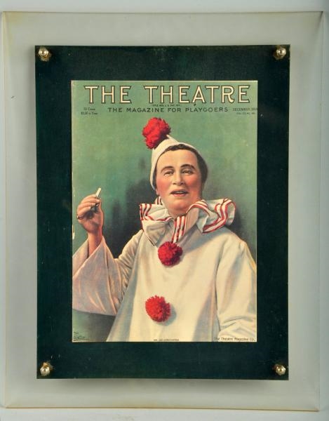 THEATER MAGAZINE COVER WITH CLOWN.                