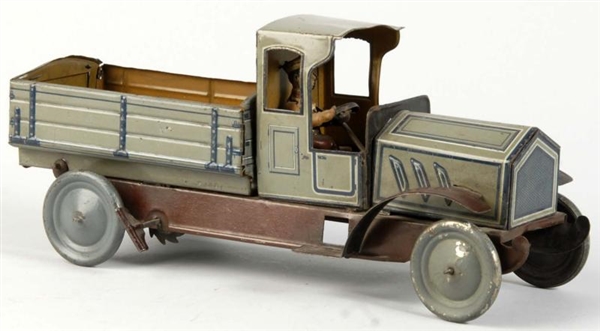TIN LITHO DUMP TRUCK WIND-UP TOY.                 