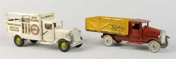 LOT OF 2: PRESSED STEEL METALCRAFT TRUCK TOYS.    