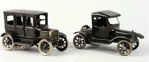 LOT OF 2: TIN LITHO AUTOMOBILE WIND-UP TOYS.      