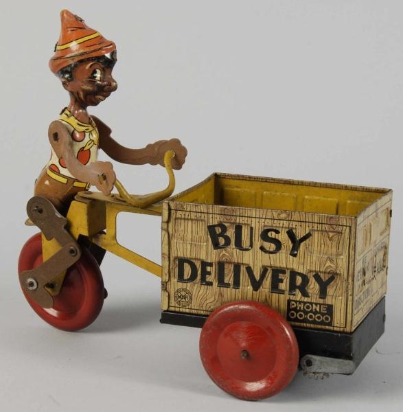TIN LITHO MARX PINOCCHIO BUSY DELIVERY TOY.       