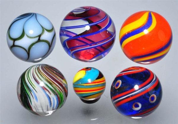 LOT OF 6: CONTEMPORARY MARBLES.                   