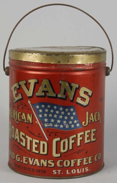 EVANS 3-LB. AMERICAN JACK COFFEE CAN.             