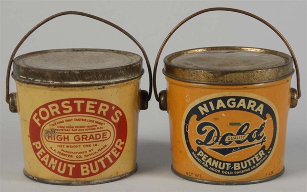 LOT OF 2: PEANUT BUTTER CANS.                     