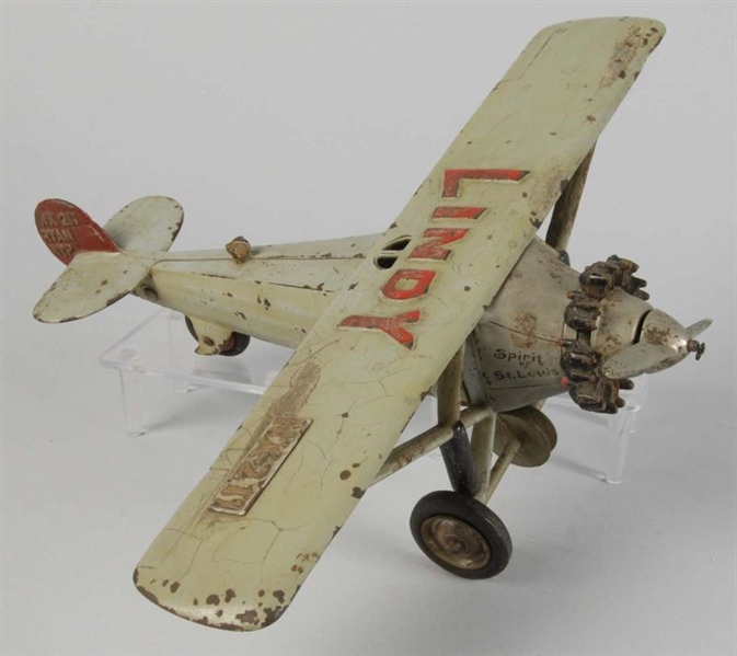 CAST IRON HUBLEY LINDY NX-211 AIRPLANE TOY.       