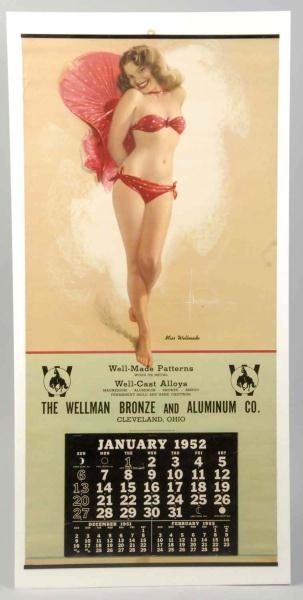 1952 ROLF ARMSTRONG PINUP CALENDAR FROM CLEVELAND 