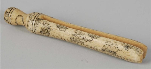 SCRIMSHAW CLOTHESPIN.                             