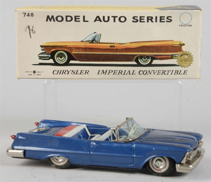 TIN CHRYSLER IMPERIAL CONVERTIBLE FRICTION TOY.   