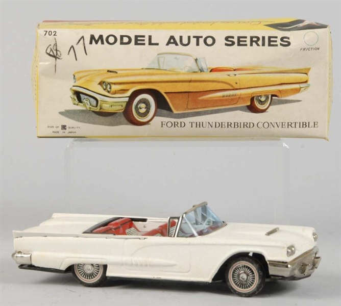 TIN FORD THUNDERBIRD CONVERTIBLE FRICTION TOY.    