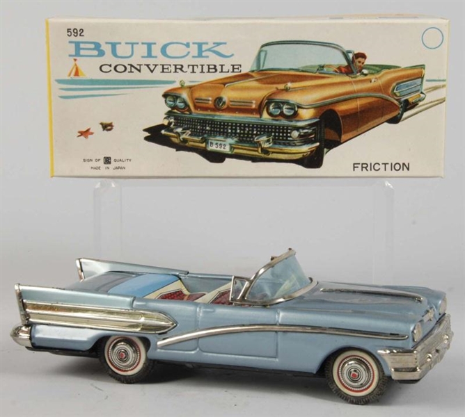 TIN LITHO BUICK CONVERTIBLE FRICTION TOY.         