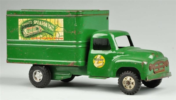 BUDDY L GREEN WRIGLEYS GUM TRUCK.                