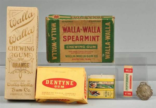 LOT OF 5: ASSORTED WALLA-WALLA GUM ITEMS.         