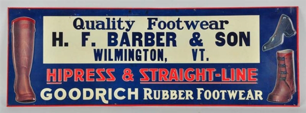 TIN BARBER & SON QUALITY FOOTWEAR SIGN.           