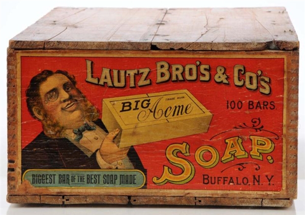 LAUTZ BRO’S SOAP WOOD CRATE.                      