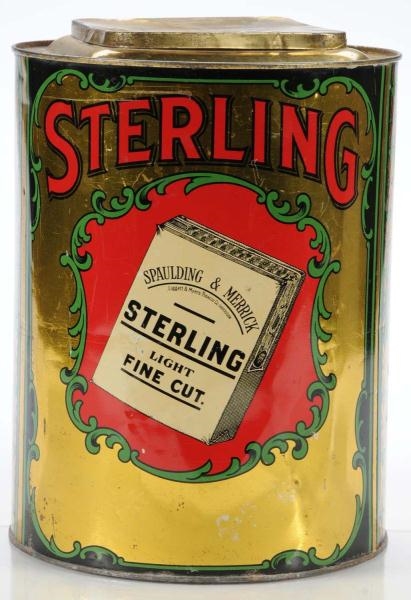 STERLING TOBACCO STORE CANISTER.                  