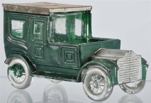 GLASS AUTOMOBILE CANDY CONTAINER.                 