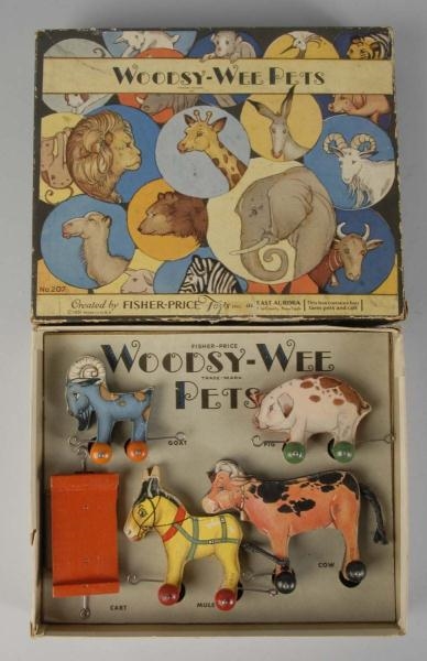 PAPER ON WOOD FISHER PRICE NO. 207 WOODSY-WEE SET 