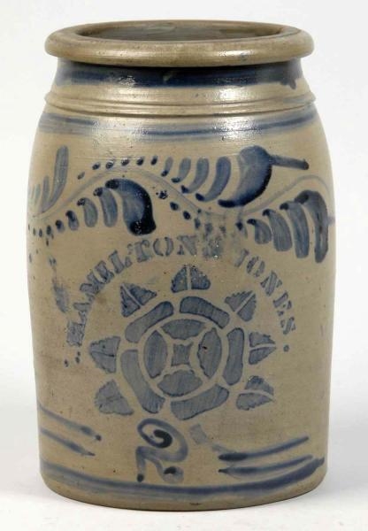 STONEWARE 2 GALLON HAMILTON & JONES JUG.          