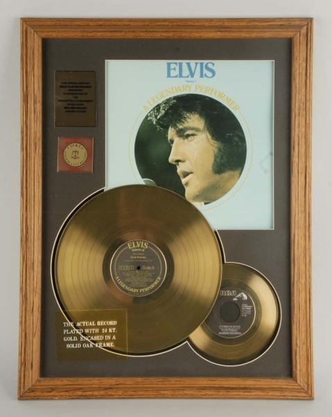 FRAMED ELVIS GOLD-PLATED RECORD NO. 36.           