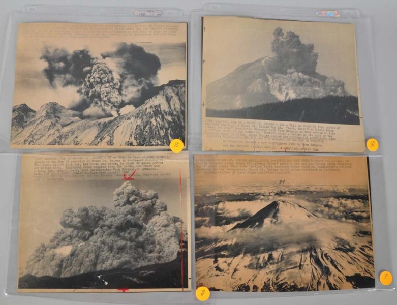 LOT OF 8: MOUNT SAINT HELENS PRESS PHOTOS.        